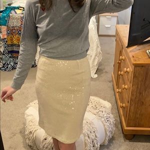 Anthro Sequin Pencil Skirt